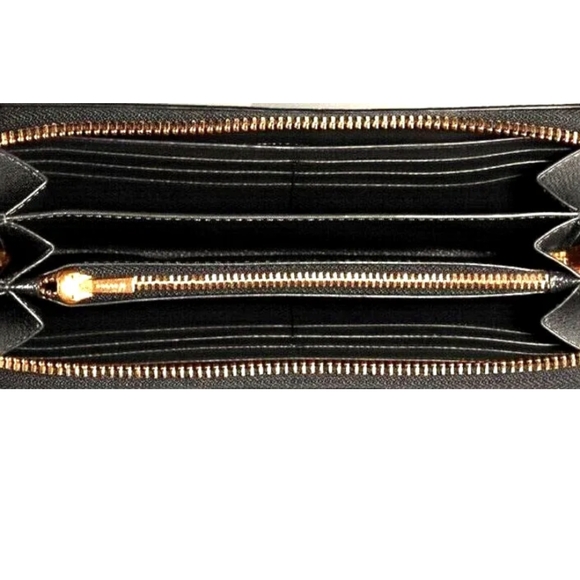 BRAND NEW COACH LONG ZIP AROUND CROSSGRAIN LEATHER WRISTLET/ WALLET WITH STRAP - Picture 9 of 9